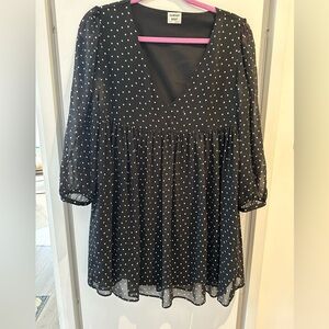 ARITZIA SUNDAY BEST POLKA DOT MINI DRESS